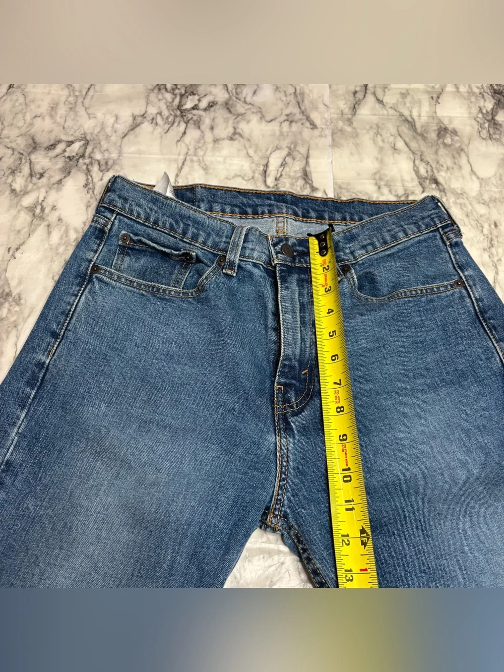 Levi's 505 Men's 32 x 30Straight Leg Dark Blue Denim Jeans casual